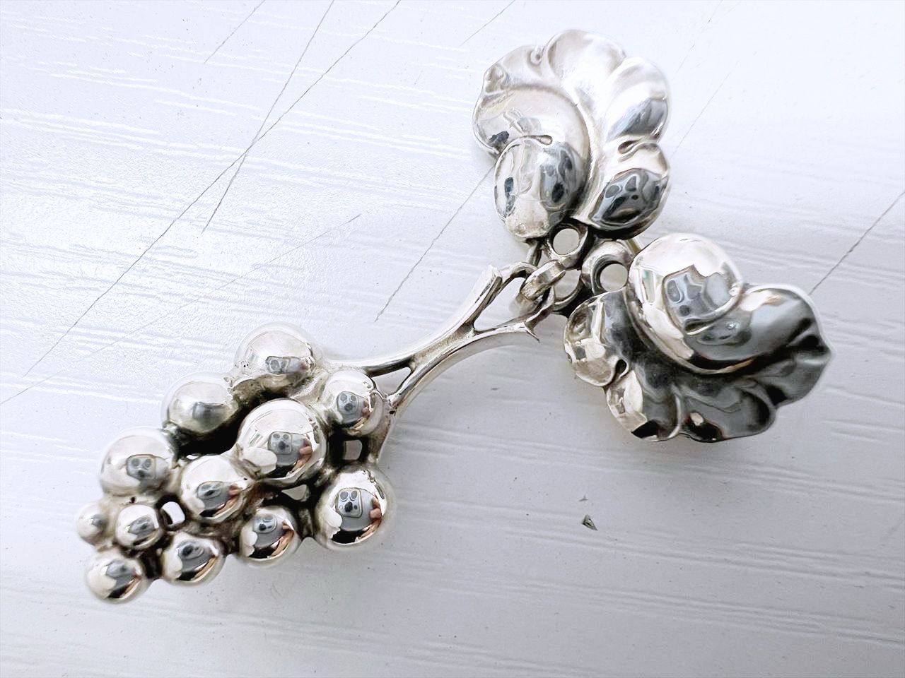 GEORG JENSEN　ジョージジェンセン　217A　SV925　ぶどう　グレープ　ブローチ　シルバー