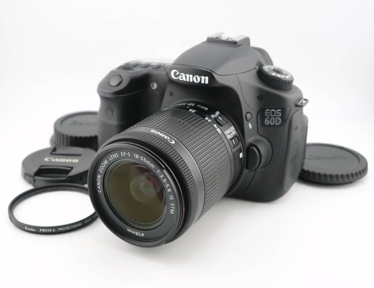 ★美品★ショット数28,947回★キヤノン CANON EOS 60D + EF-S 18-55mm F3.5-5.6 IS STM★　W0711＃5424