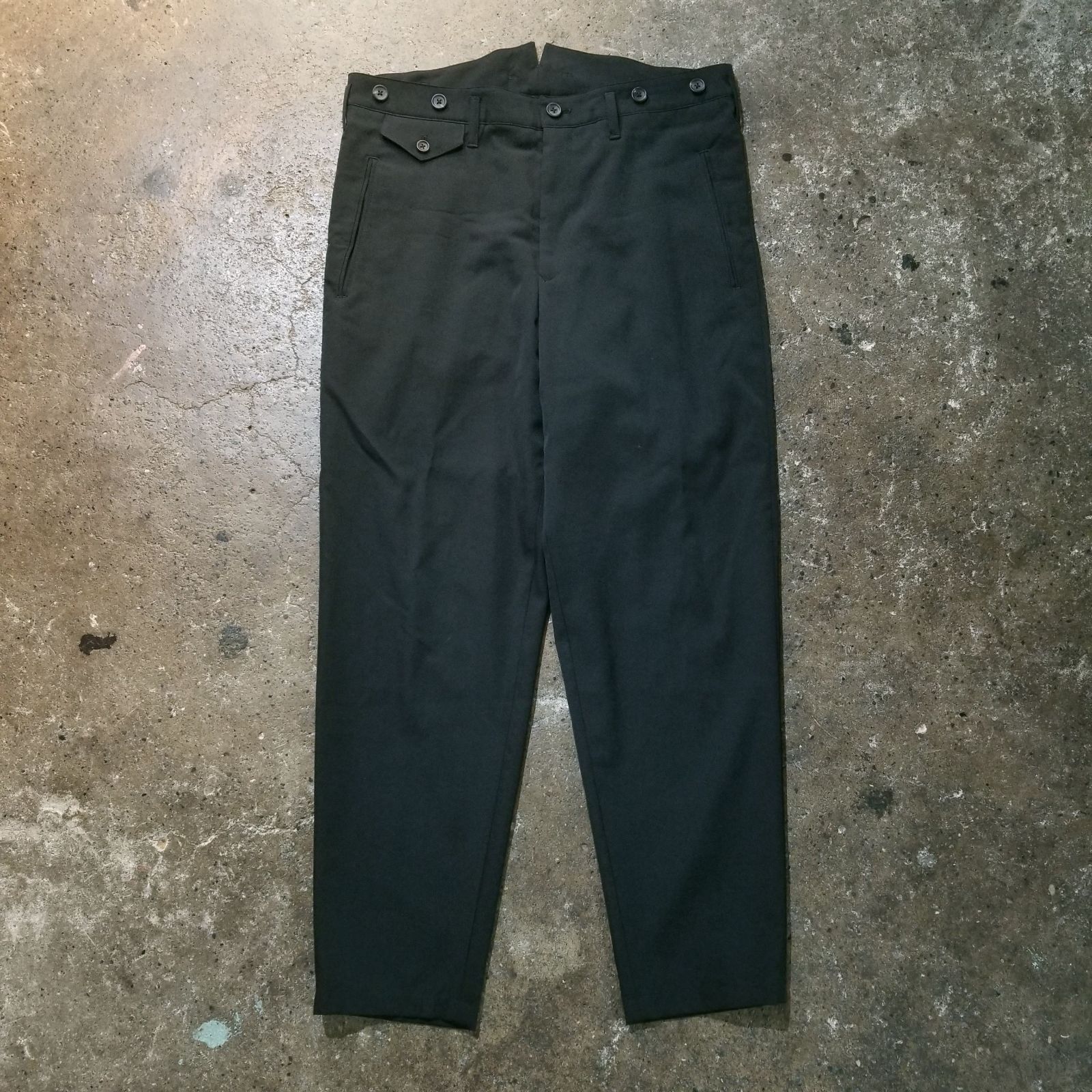 Yohji Yamamoto POUR HOMME 25ss WOOL GABARDINE SUSPENDER TIGHT PANTS 1 ヨウジヤマモトプールオム 2025ss ウールギャバ サスペンダーパンツ HP-P73-100