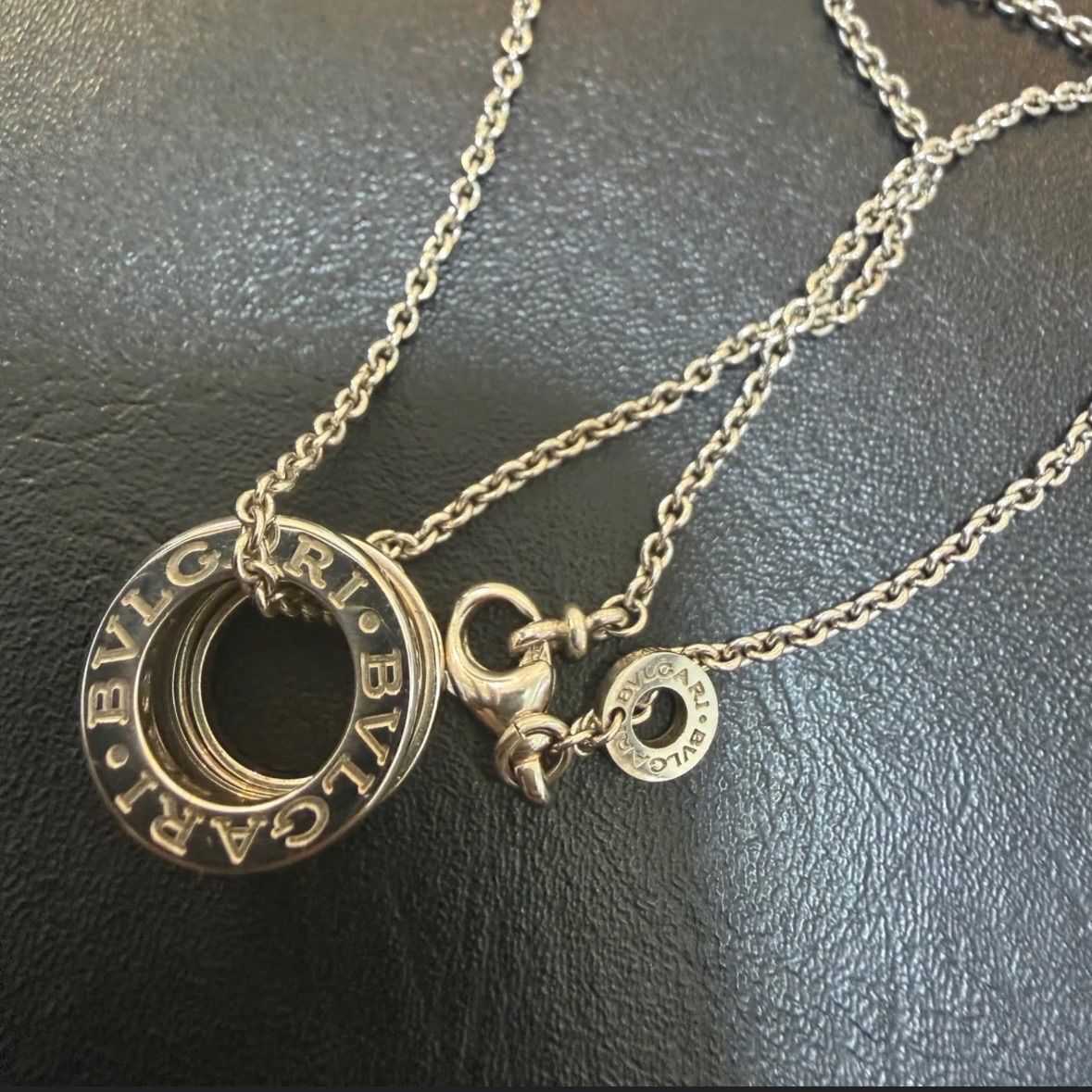 (i7827)BVLGARI ブルガリ 750 ビーゼロワン ネックレス 総重量:約11.8ｇ B.zero1 k18wg ホワイトゴールド アクセサリー