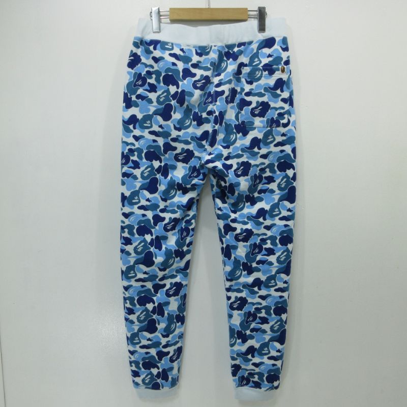【三重本店】 中古 A BATHING APE | アベイシングエイプ スウェットパンツ 001PTJ801020M カモ柄 ブルー サイズ：M 【107】