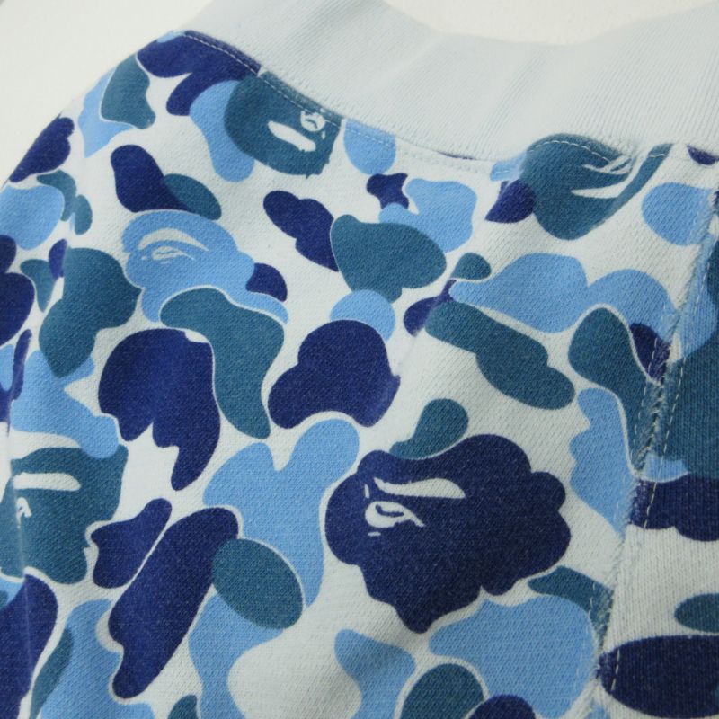 【三重本店】 中古 A BATHING APE | アベイシングエイプ スウェットパンツ 001PTJ801020M カモ柄 ブルー サイズ：M 【107】