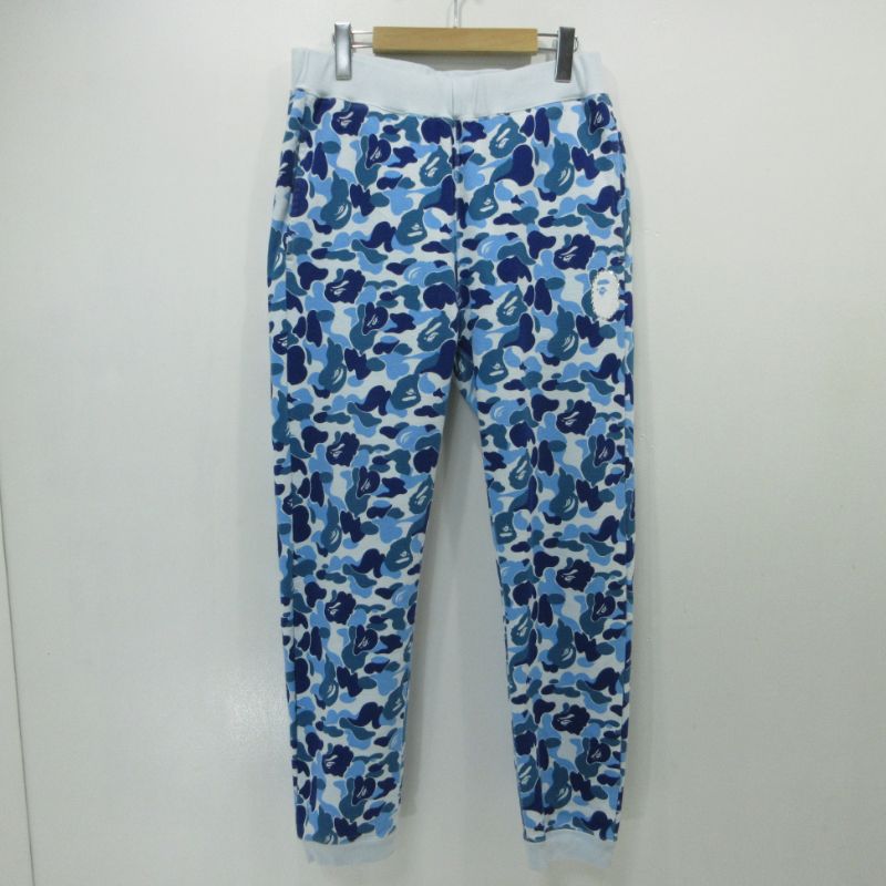 【三重本店】 中古 A BATHING APE | アベイシングエイプ スウェットパンツ 001PTJ801020M カモ柄 ブルー サイズ：M 【107】ジョガーパンツ・スウェットパンツ