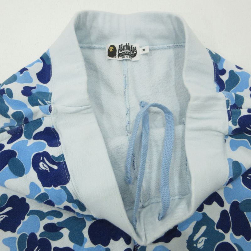 【三重本店】 中古 A BATHING APE | アベイシングエイプ スウェットパンツ 001PTJ801020M カモ柄 ブルー サイズ：M 【107】