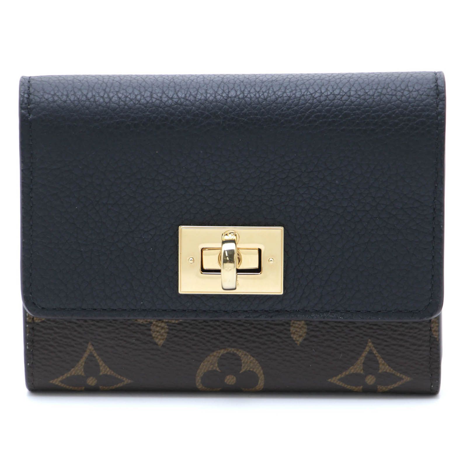 LOUIS VUITTON ルイ・ヴィトン ポルトフォイユ・ヴィクトリーヌ モノグラム ノワール M82640 二つ折り財布 PVC/モノグラム モノグラム ノワール レディース【中古】436