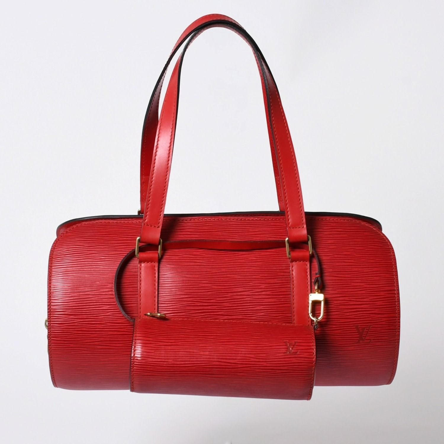 極美品 LOUIS VUITTON ルイヴィトン スフロ ハンドバッグ M52227 エピ レザーレッド ゴールド金具 中古 4a005896