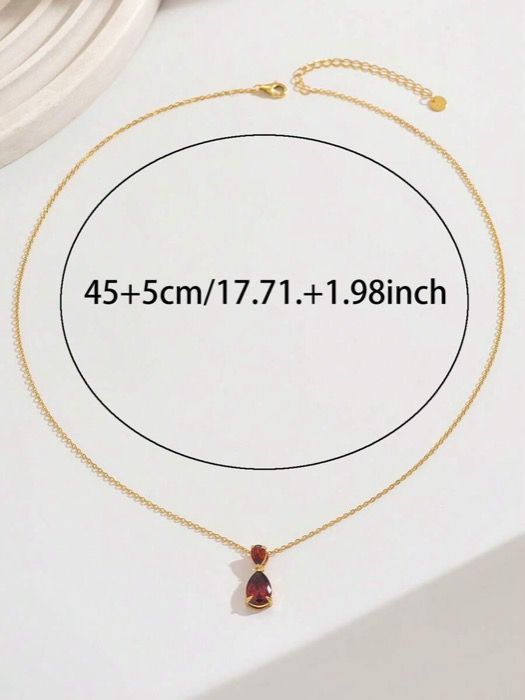 ジュエリー レディース ネックレス ペンダントネックレス ミニマリスト ジェムストーンペンダントネックレス | 日常使いに最適 | 母の日、妻、彼女への誕生日/記念日/バレンタインデーのギフト