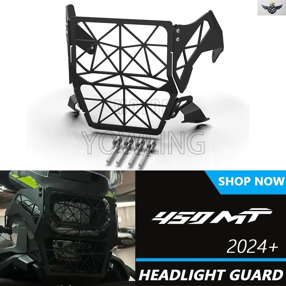 2025 オートバイ ヘッドライト リードガード プロテクター CFMOTO 450 MT MT450 2024 - 2026 ヘッドランプ フロントライト カバー プロテク