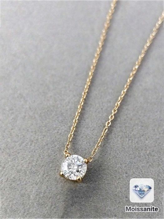 ジュエリー レディース ネックレス ペンダントネックレス 4本爪 ラウンド ペンダントネックレス、男女兼用 - 結婚式、記念日、または日常のギフトに最適、爪留めデザインが時代を超えたエレガンスを演出、オールシーズ 10,748円