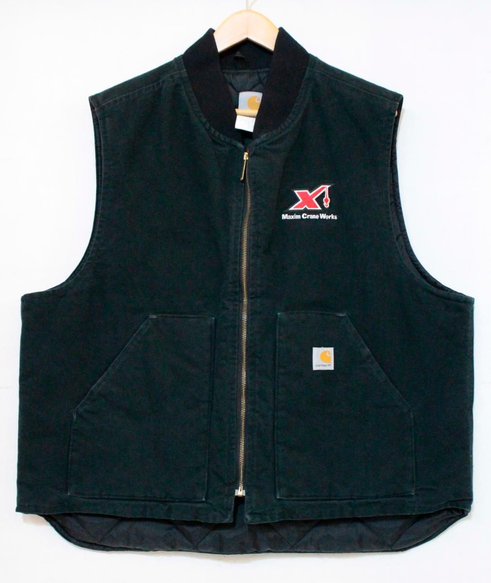 【中古】 Carhartt メンズベスト ジレ -- Carhartt/企業ロゴ/アクティブベスト/黒 ブラック