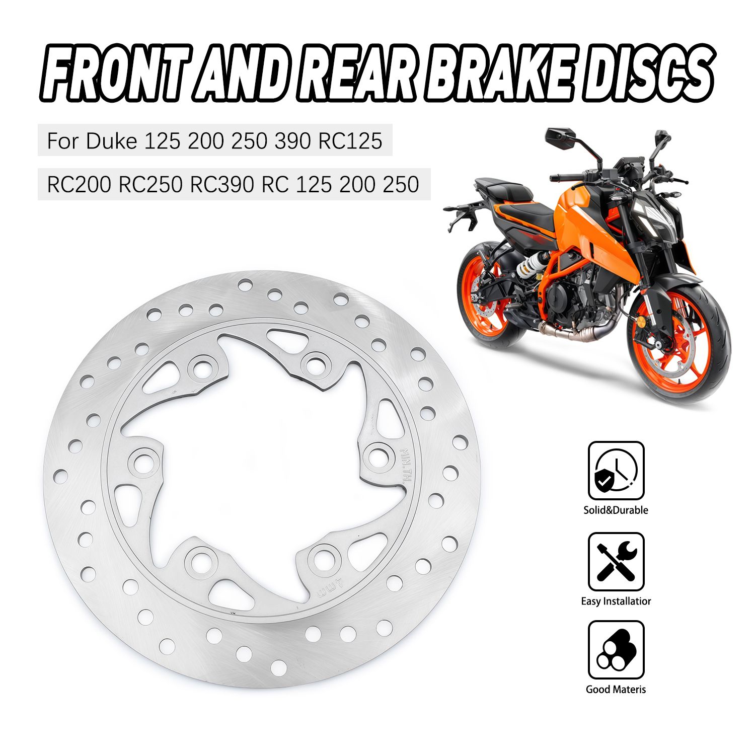 KTM デューク/RC 125-390 用 フロント300mm リア230mm ブレーキディスク