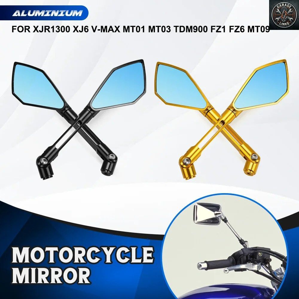 オートバイ用ハンドルバーサイドミラー 8mm 10mm YAMAHA XJR1300 XJ6 V-MAX MT01 MT03 TDM900 FZ1 FZ6 MT09 7,476円