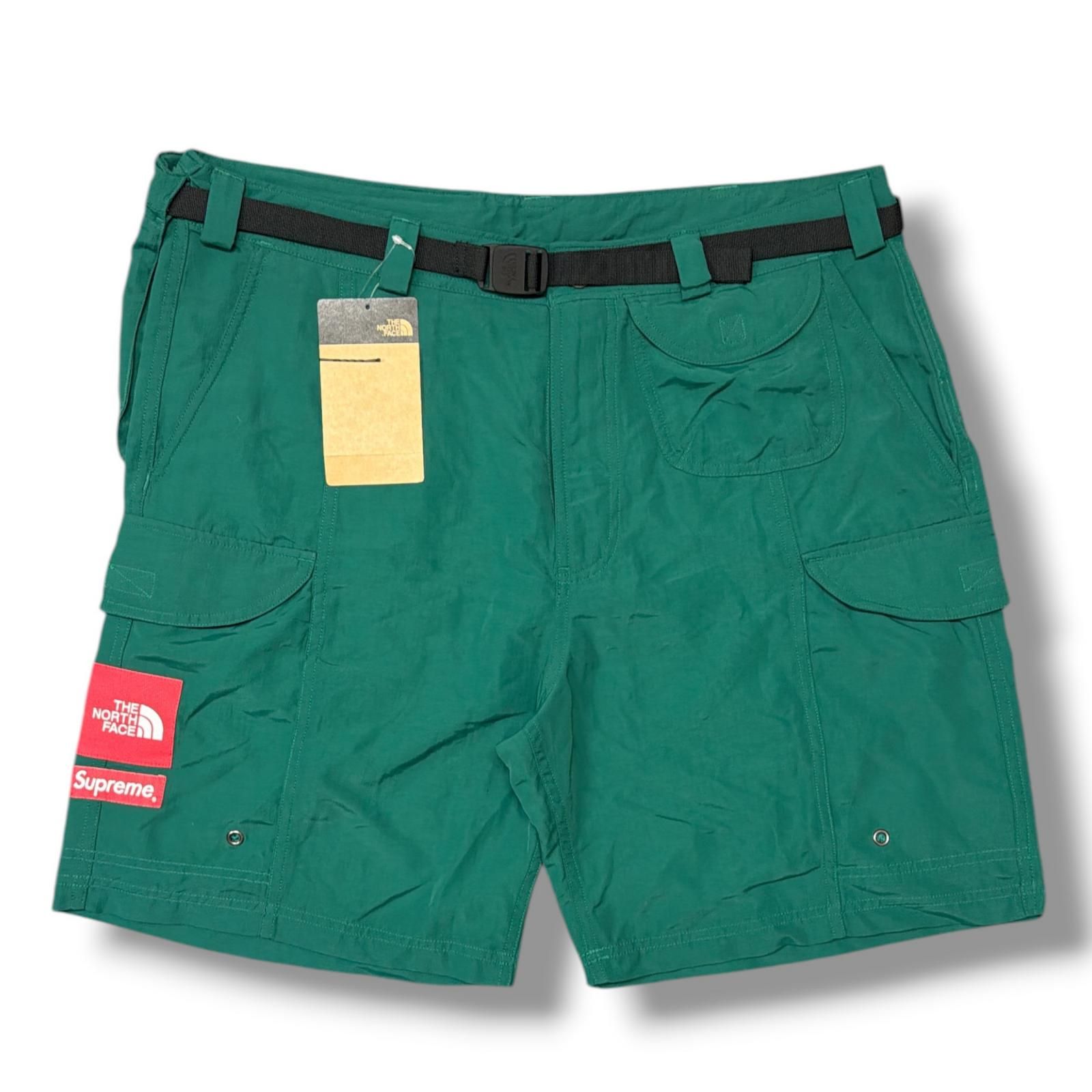 未使用 Supreme × THE NORTH FACE Trekking Packable Belted Short ショーツ ハーフパンツ シュプリーム × ザノースフェイス NB02207I エバーグリーン L (20573M)