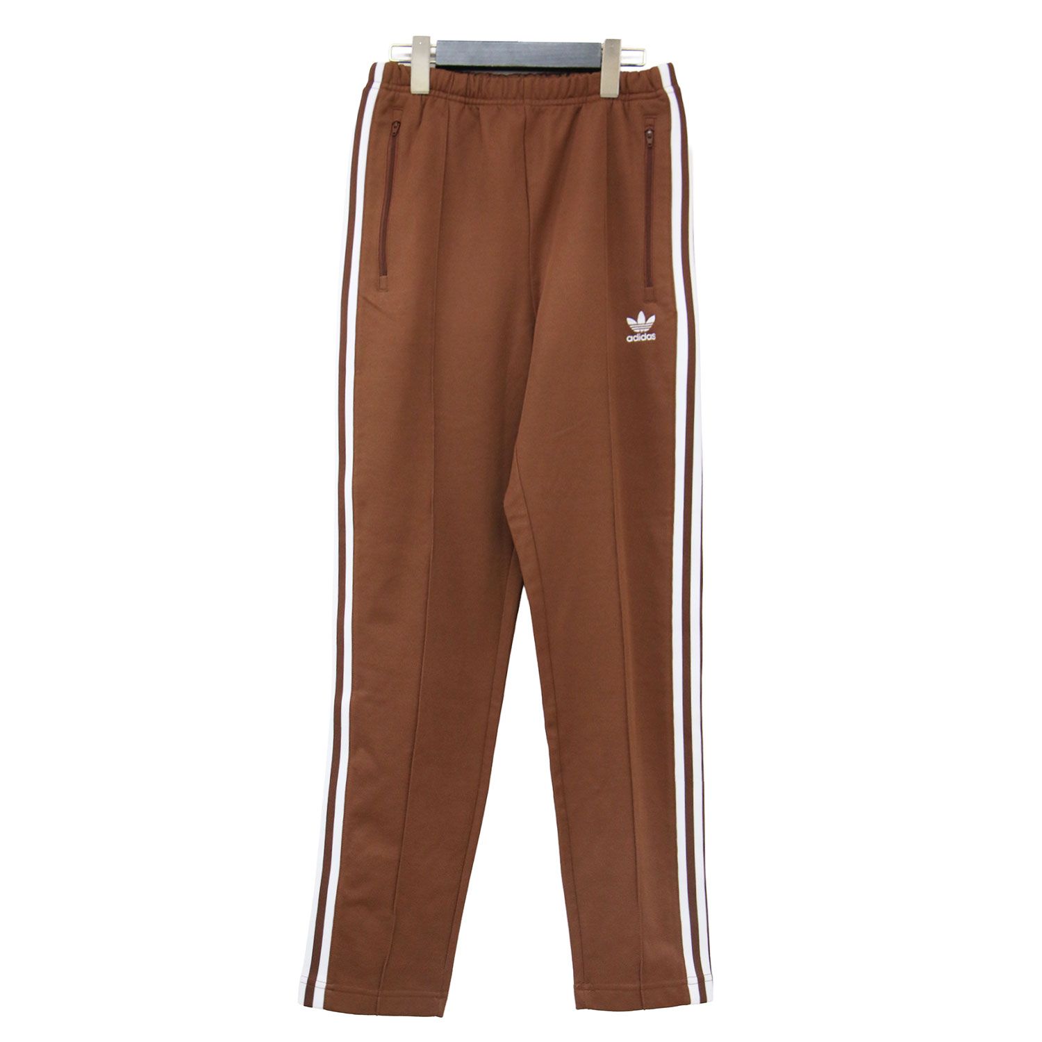adidas アディダス パンツ ブラウン サイズ:XS 24秋冬 アディカラー クラシックス ベッケンバウアー トラックパンツ ジャージ スリム スリーストライプス ボトムス ズボン【レディース】【中古】