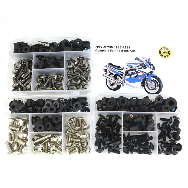 Suzuki GSX-R 750 1988-1991 用 フェアリングボルトキット ステンレス製