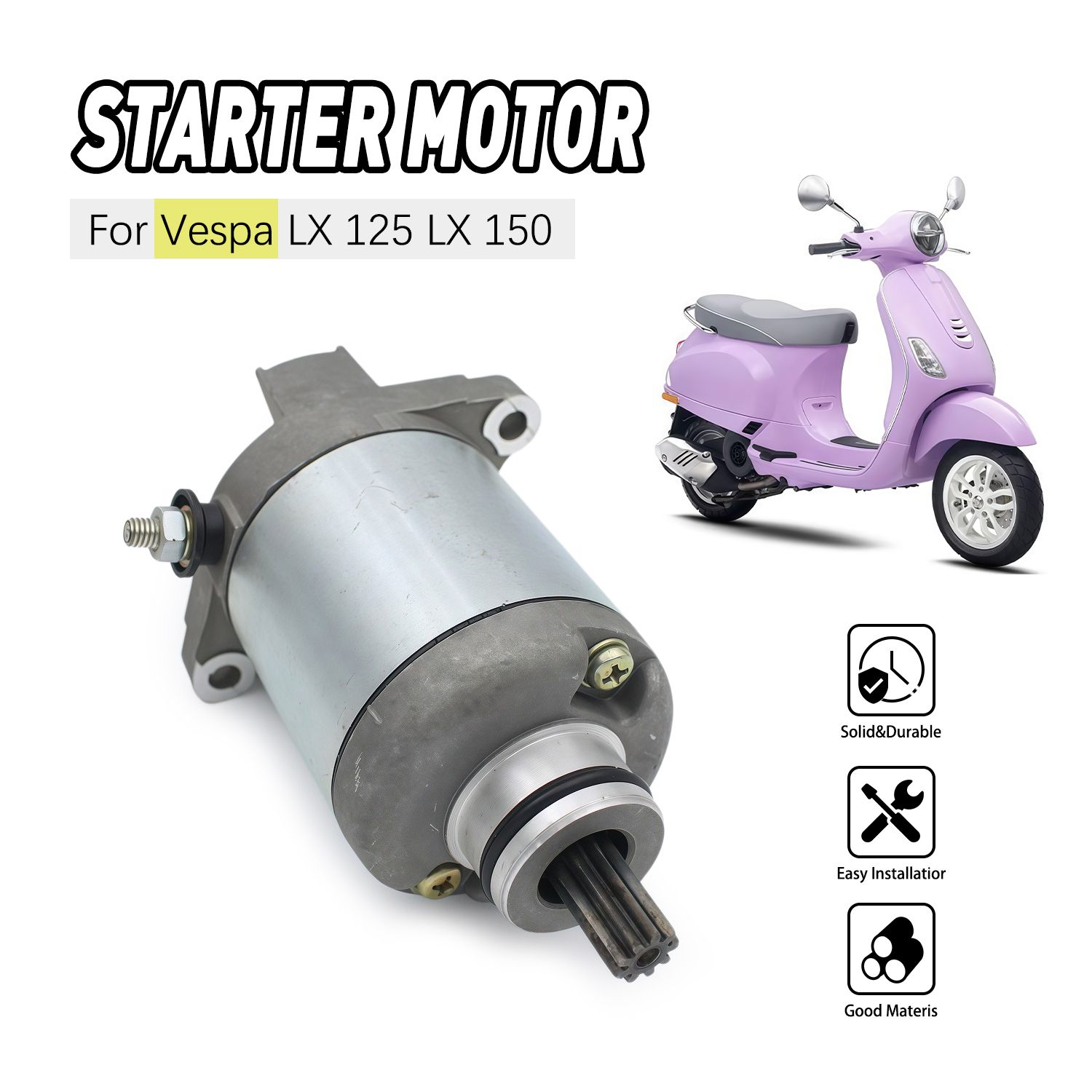 Vespa LX 150/125 用 スターターモーター 7000521 2005-2008/2005-2009 10,765円