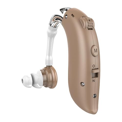 【正規品】 SUPLI 高齢者適用 集音器 音声拡張器 耳掛けタイプ 左右両用 充電式 音量4段階調整 環境騒音低減 ノイズ抑え 軽量 小型 イヤーピース4個付き 高齢者向け 両親 敬老の日 父の日 母の日 プレゼント (1, ベージュ)ym 6494c5de