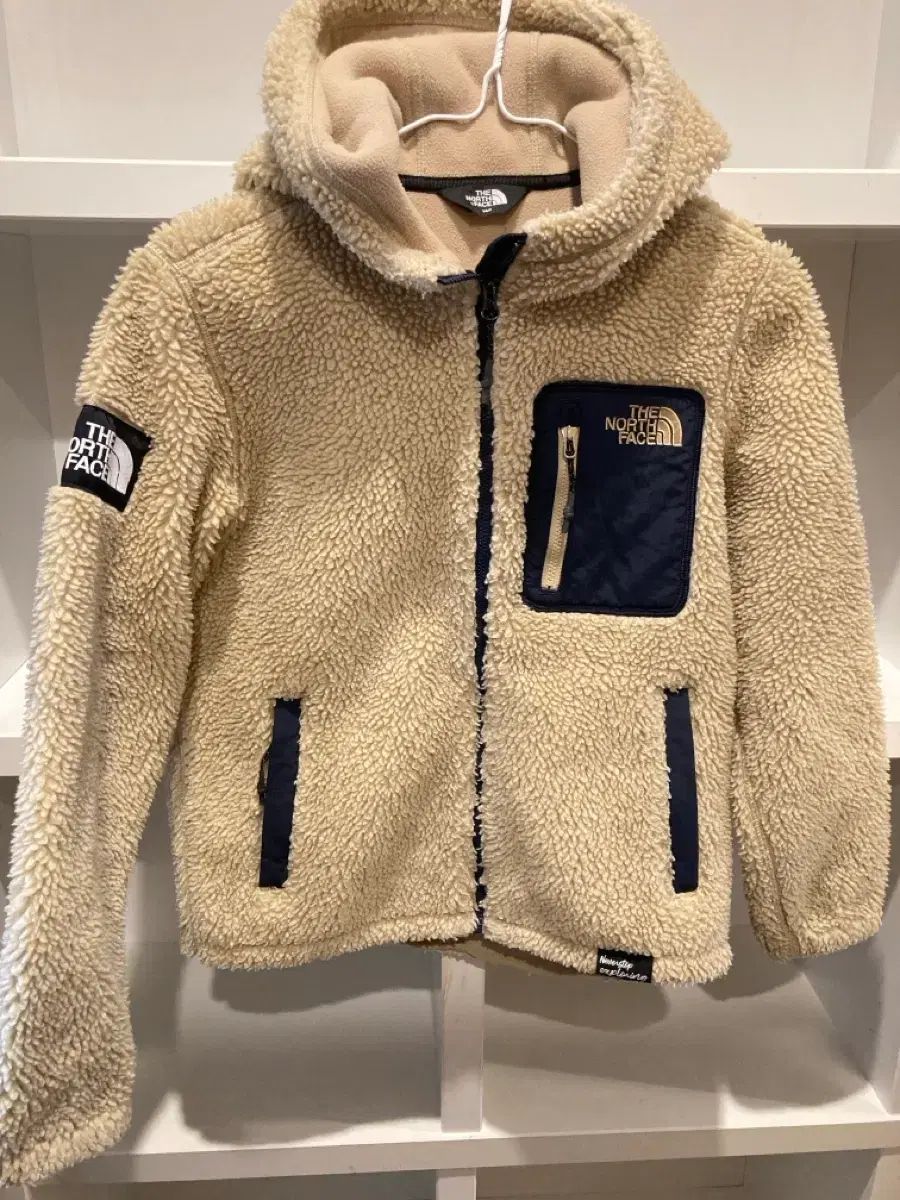 THE NORTH FACE kids(ザノースフェイスキッズ) ボア ジップアップパーカー ベージュ 140