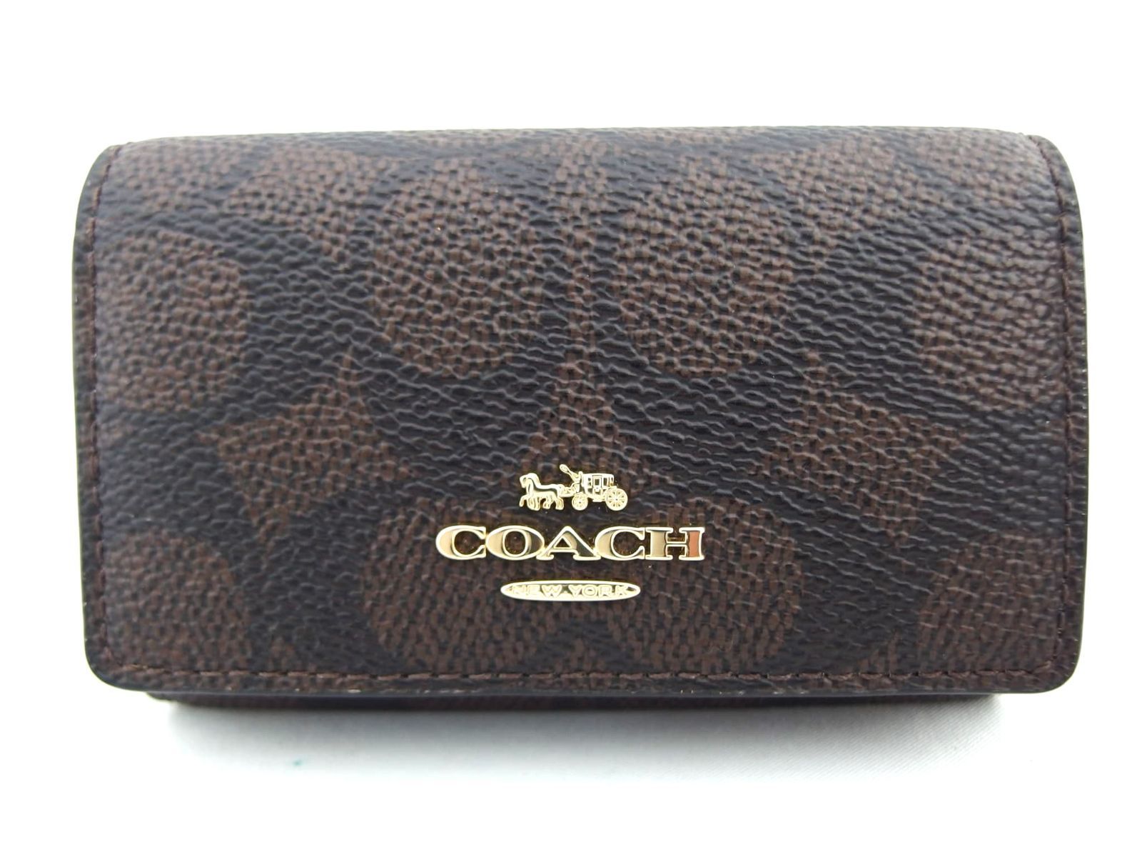 COACH コーチ ファイブ リング キー ケース　シグネチャー キャンバス : CZ274