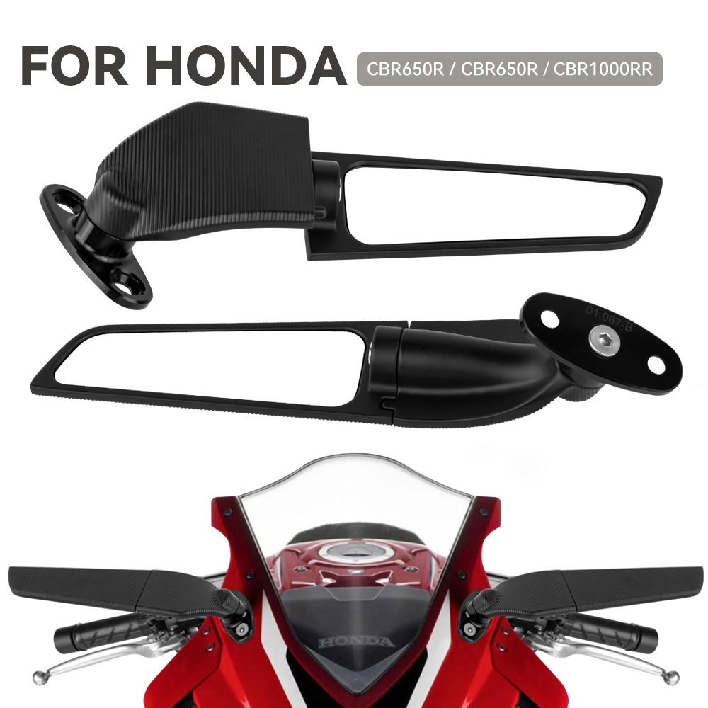 ホンダ CBR650R/650F/VFR400/750/800/VTR1000F 用 調整可能なバックミラー