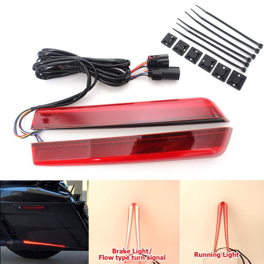 ハーレー用 LED リアサドルバッグブレーキウインカーライト 2018-2022
