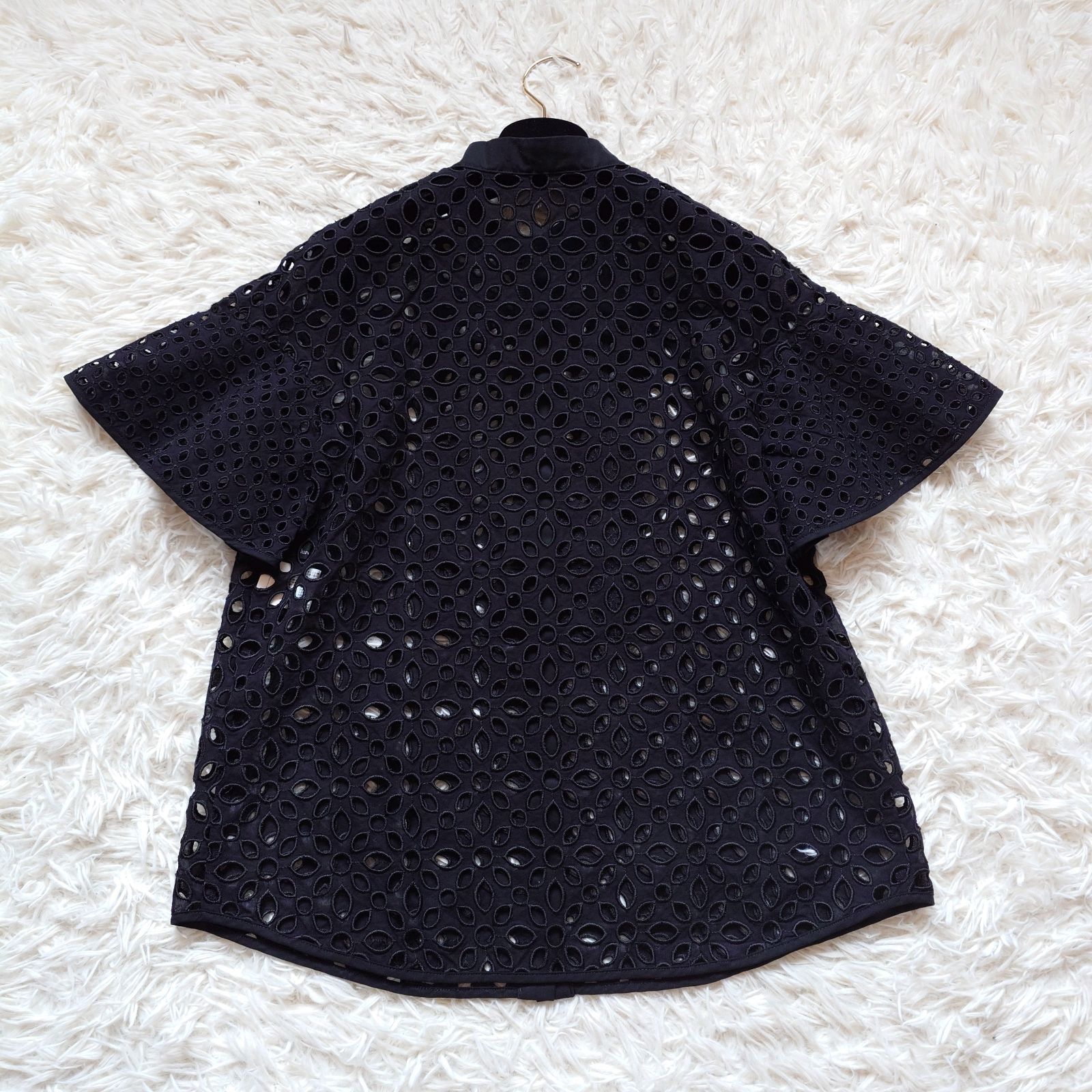 allureville アルアバイル コットンレースキリカエブラウス ブラック