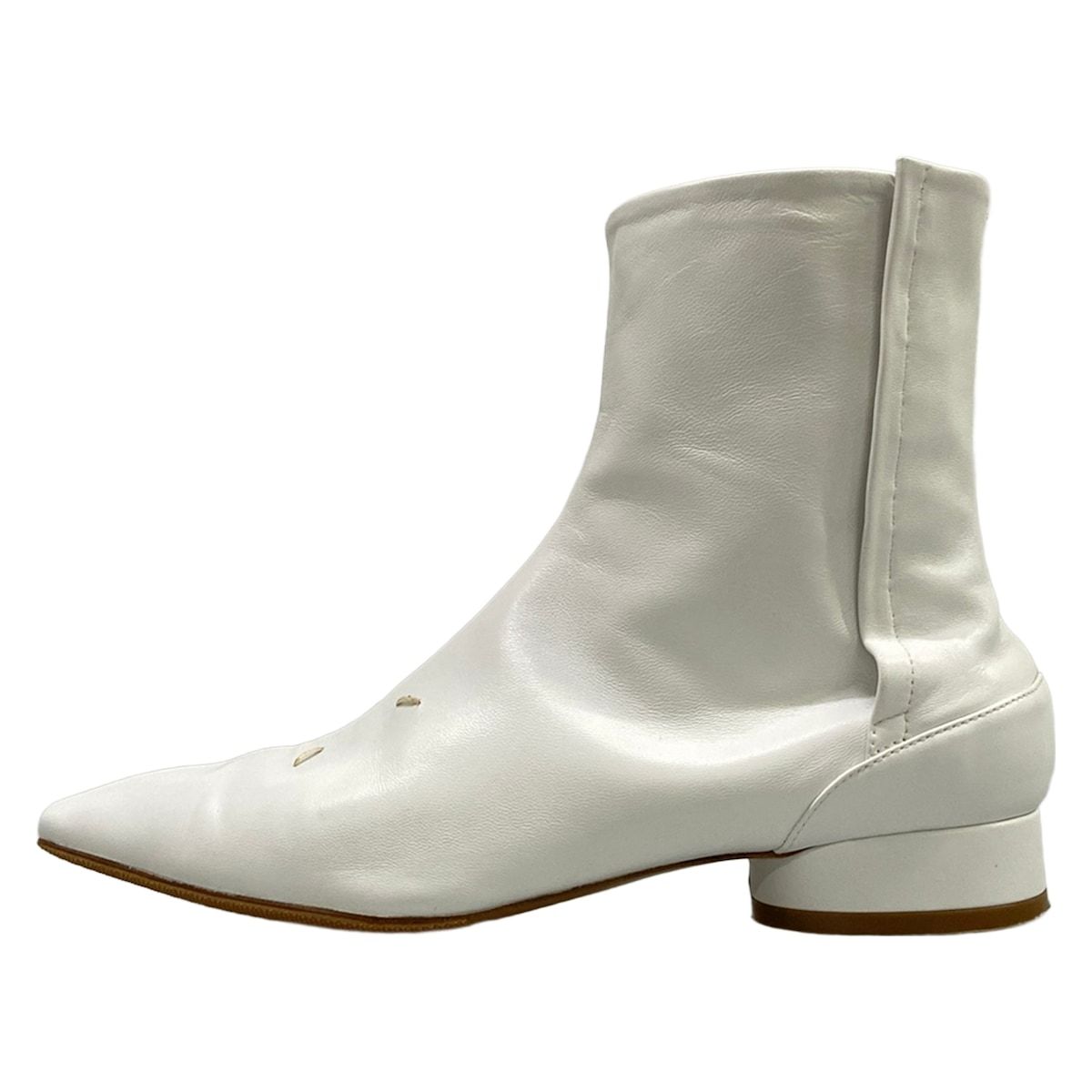 Maison Margiela(メゾンマルジェラ) ショートブーツ 370 レディース - S58WU0280 白 アウトソール張替済 レザー