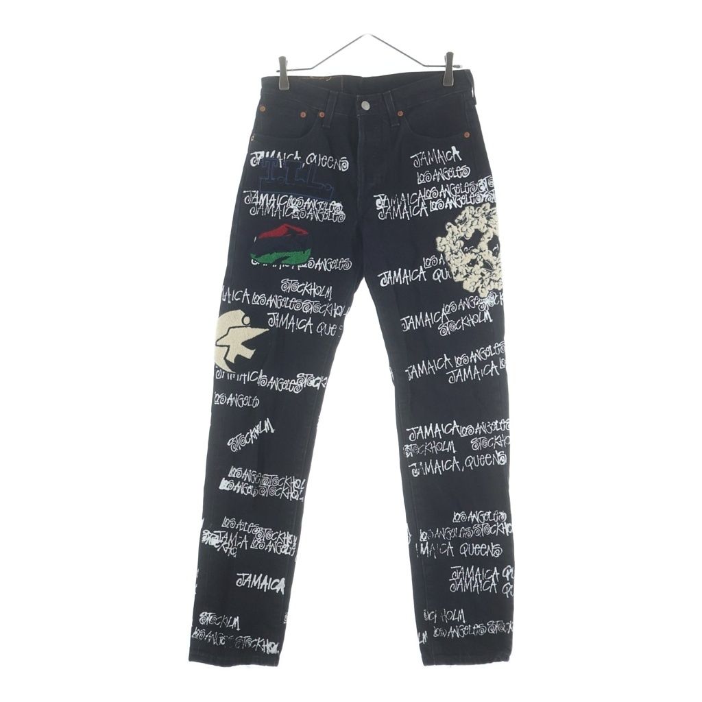 DENIM TEARS (デニムティアーズ) x Stussy x Our Legacy DENIM PANTS ×ステューシー ×アワーレガシー ストレートデニムパンツ ブラック