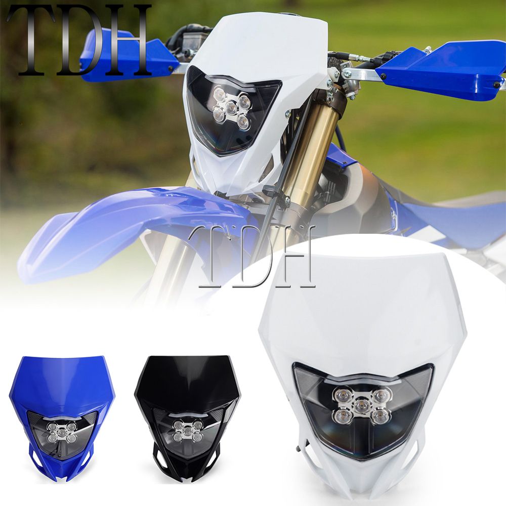 ヤマハ WR250/400/YZ/TTR/XT/FX/MX 用 LED ヘッドライト オフロードフェアリングライト