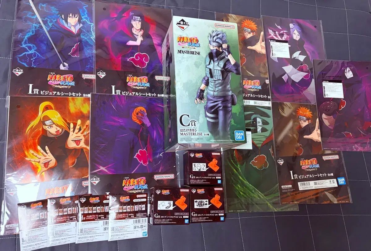 未開封) NARUTO -ナルト- 一番くじ C賞 カカシ + グッズ16種 まとめ売り