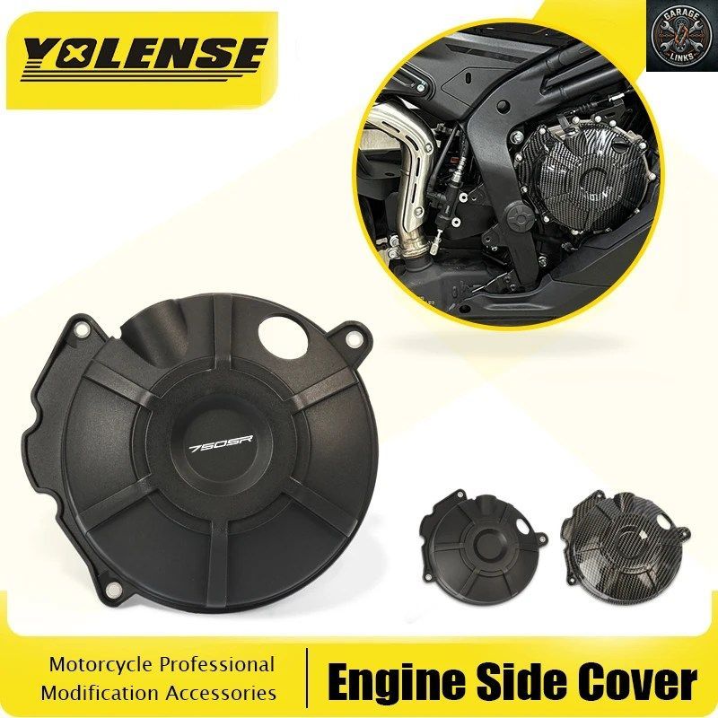 クラッチサイドカバープレート オートバイエンジンステーターカバー エンジンサイドカバープロテクター 750SR 750 SR