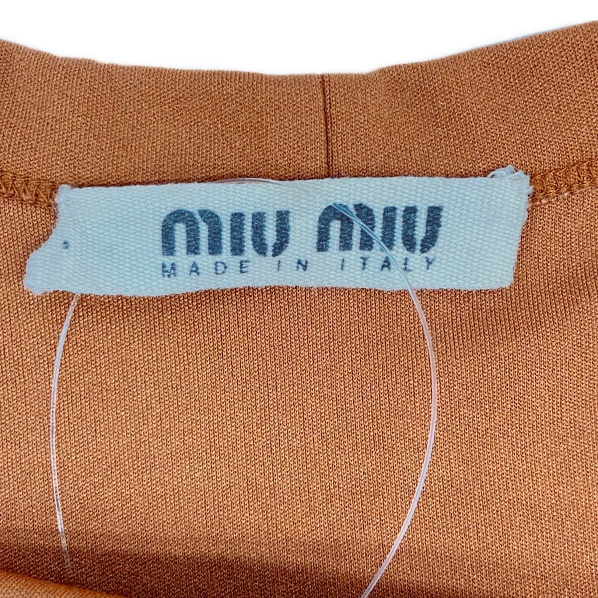 miumiu(ミュウミュウ) ノースリーブカットソー サイズM レディース新品同様 - ブラウン