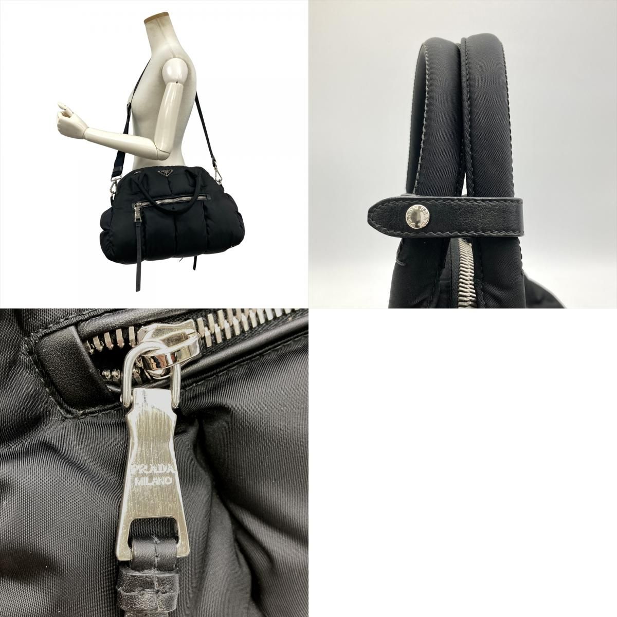 プラダ PRADA テスート ボンバー TESSUTO BOMBER ハンドバッグ 2WAY ナイロン BL0881 ブラック シルバー金具 ボストン ショルダーバッグ【中古】 プラダ PRADA テスート ボンバー TESSUTO BOMBER ハンドバッグ 2WAY ナイロン BL0881 ブラック シルバー金具 ボストン ショルダーバッグ【中古】