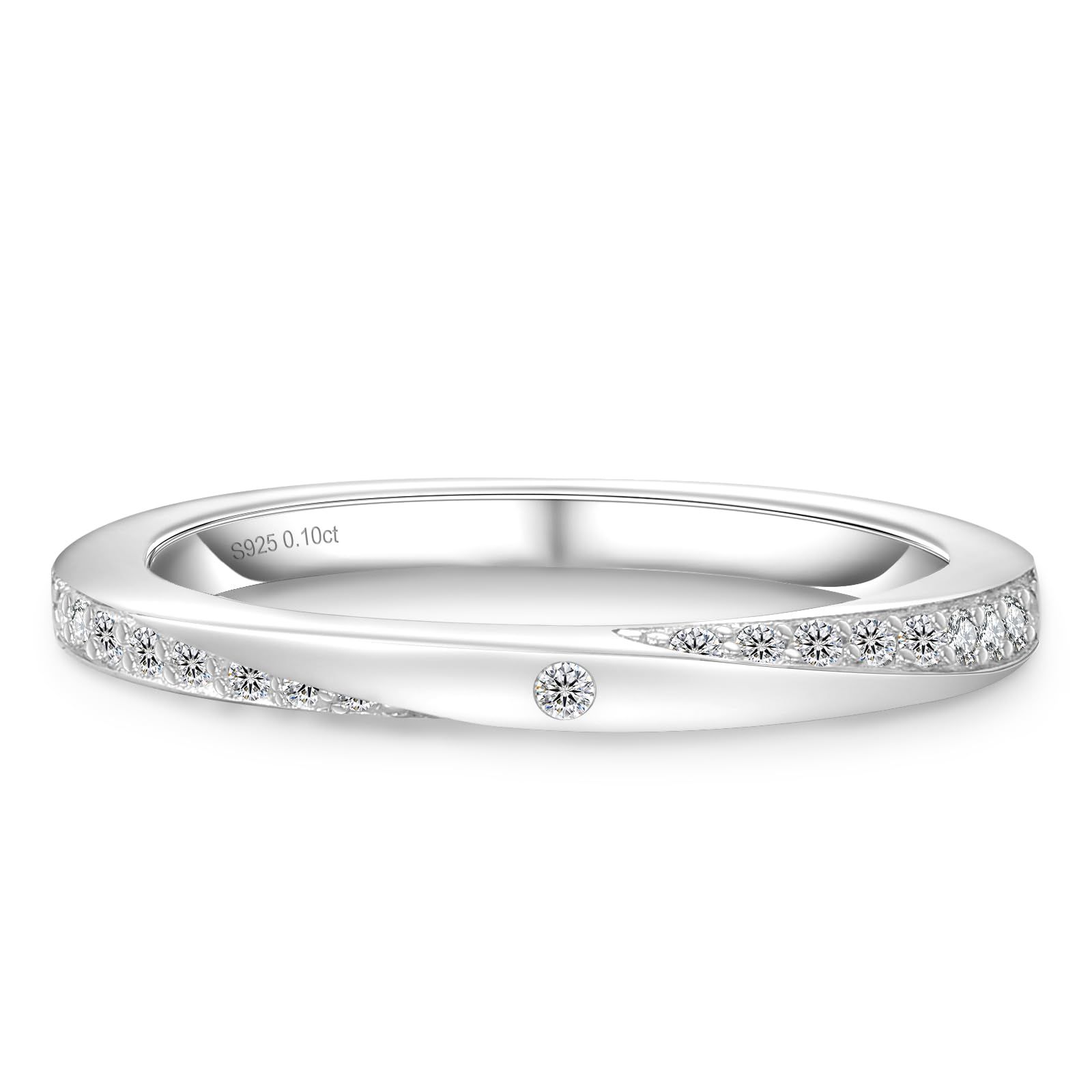 モアサナイトリング 指輪 レディース シルバー925 人工ダイヤ 金アレ対応 アクセサリー 結婚式 女性 ユイイツ-11