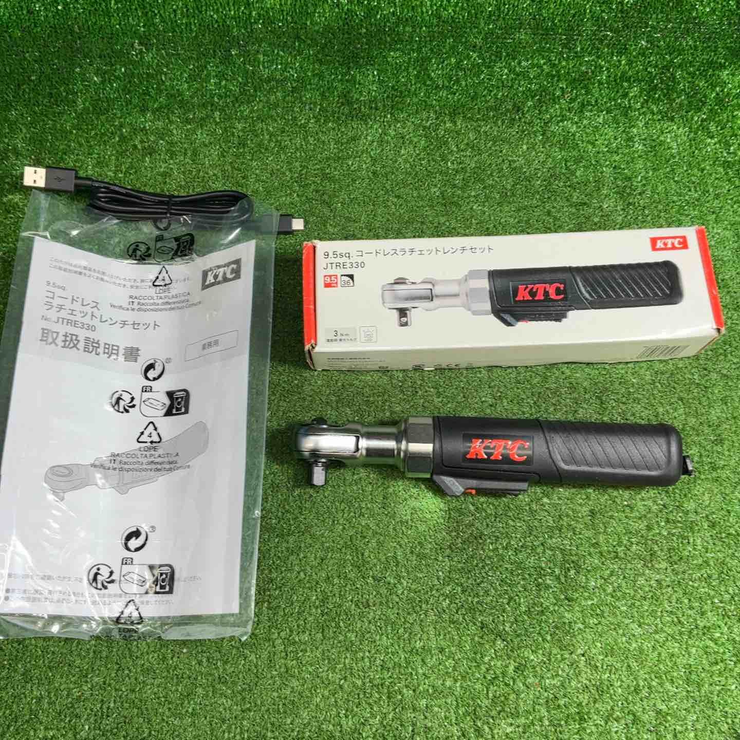 【美品】 京都機械工具(KTC) 9.5sq.コードレスラチェットレンチセット JTRE330【藤沢店】 8,760円