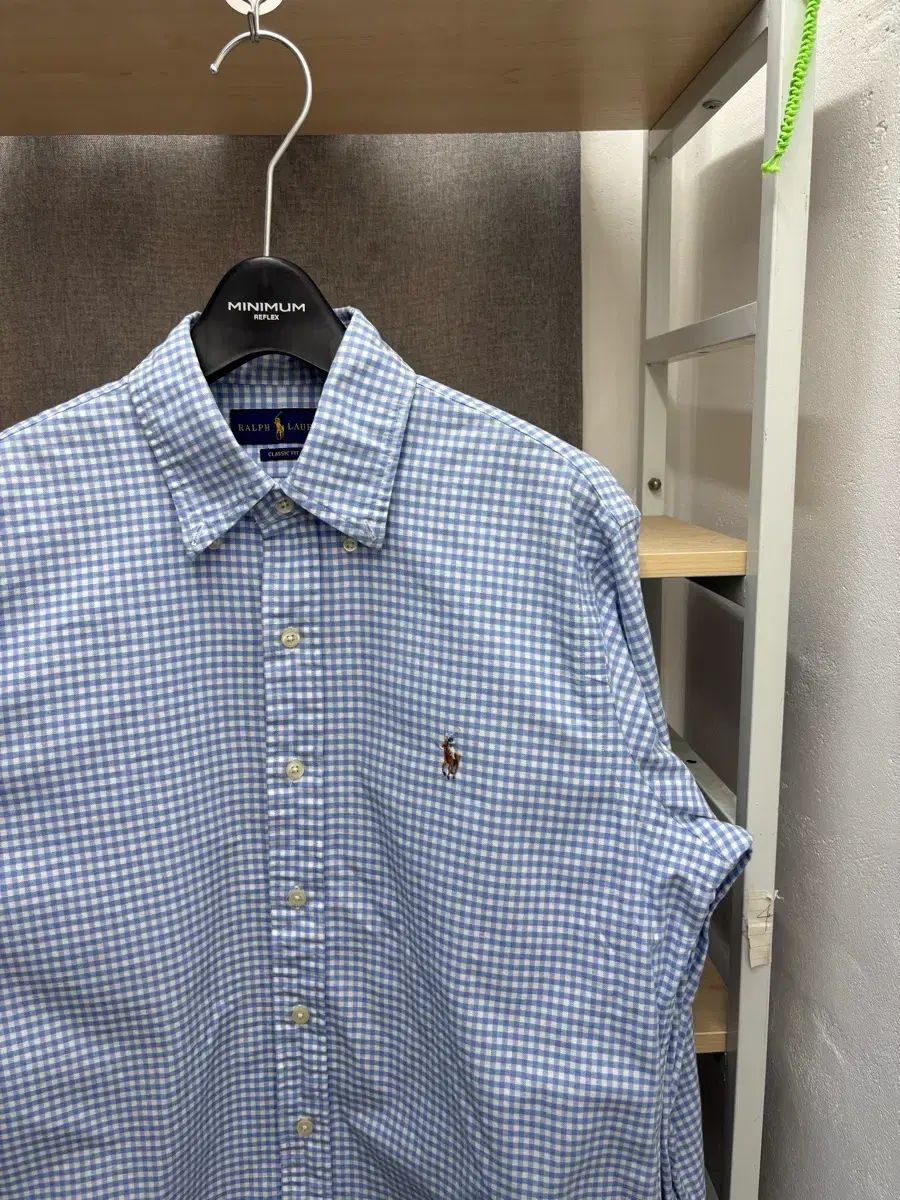 POLO RALPH LAUREN ポロラルフローレン ギンガム CHECKED シャツ BLUE