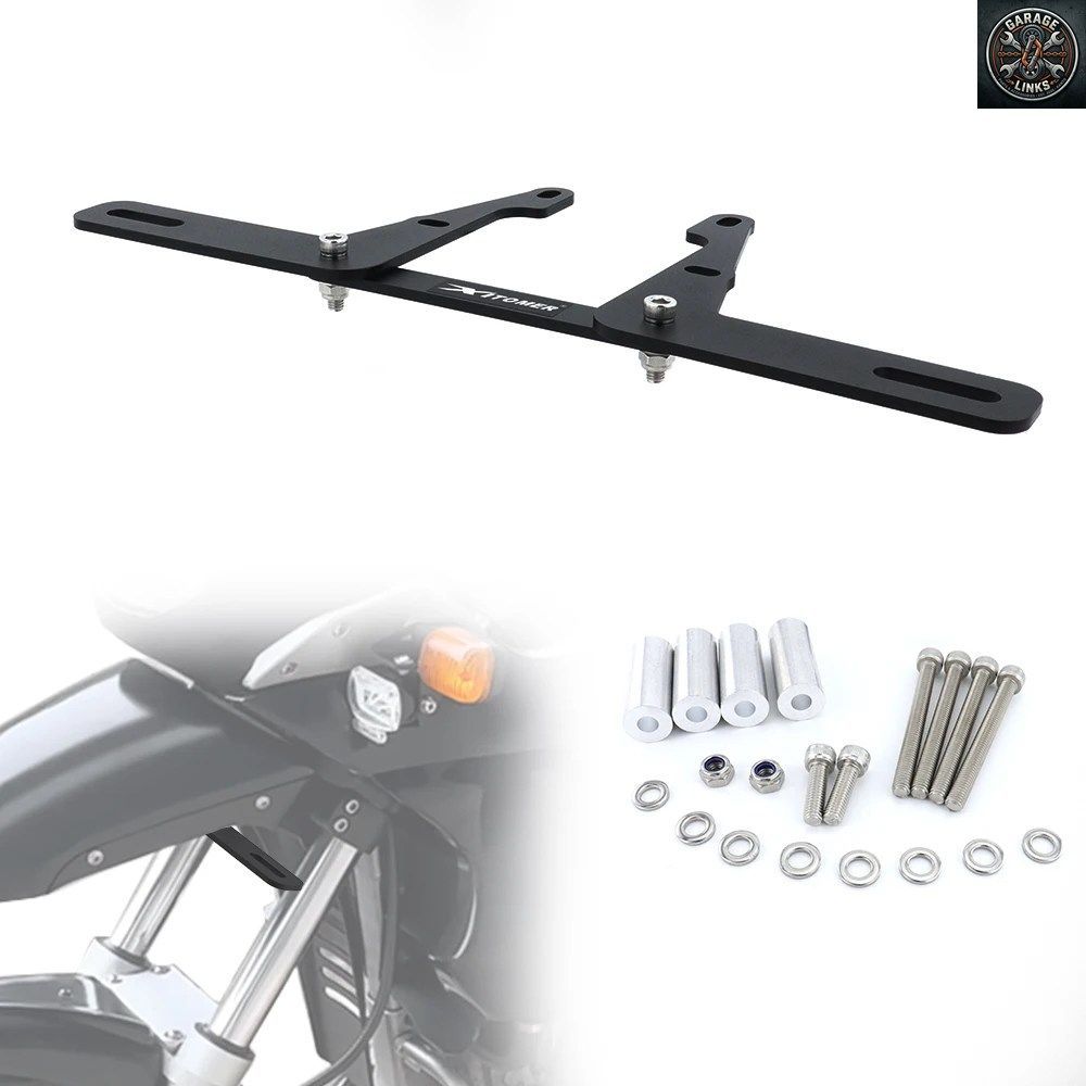 BMW F650GS / DAKAR 2000-2007、G650GS SERTAO 2012-2015 用フロントポッドライトマウント スチール製補助ライト取り付けブラケット