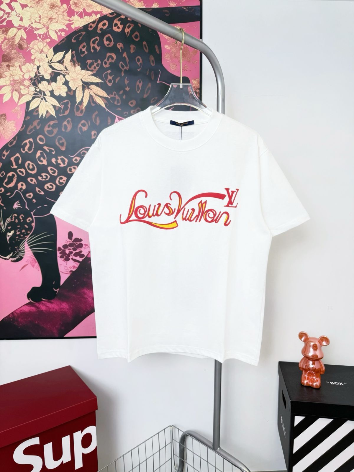 【今日特価】LOUIS VUITTON ファイヤーバブルプリント T シャツ