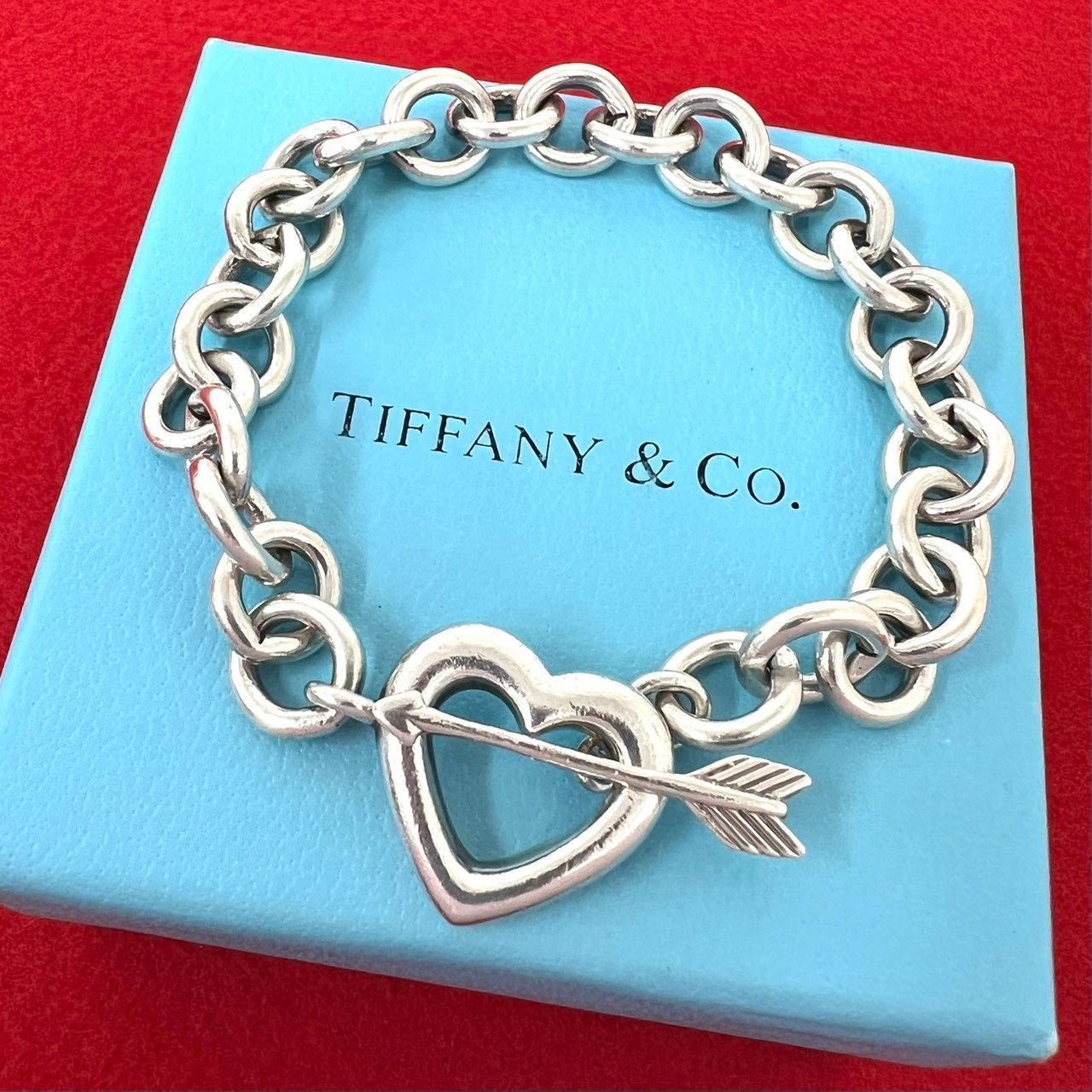 極 美品 TIFFANY&Co. ティファニー ヴィンテージ ハートアロー ブレスレット シルバー925 アクセサリー シルバー 65426 44,820円