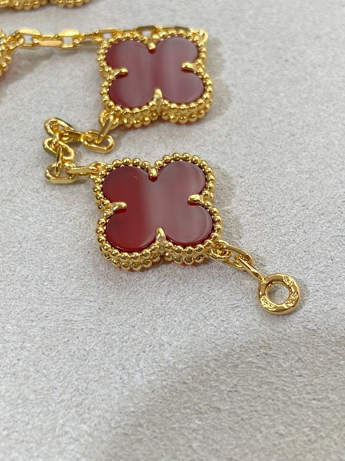 [Van Cleef & Arpels] ヴァンクリーフ＆アーペル 四つ葉のクローバー カーネリアン ファイブフラワー ブレスレット｜本日限定特価｜新品未使用