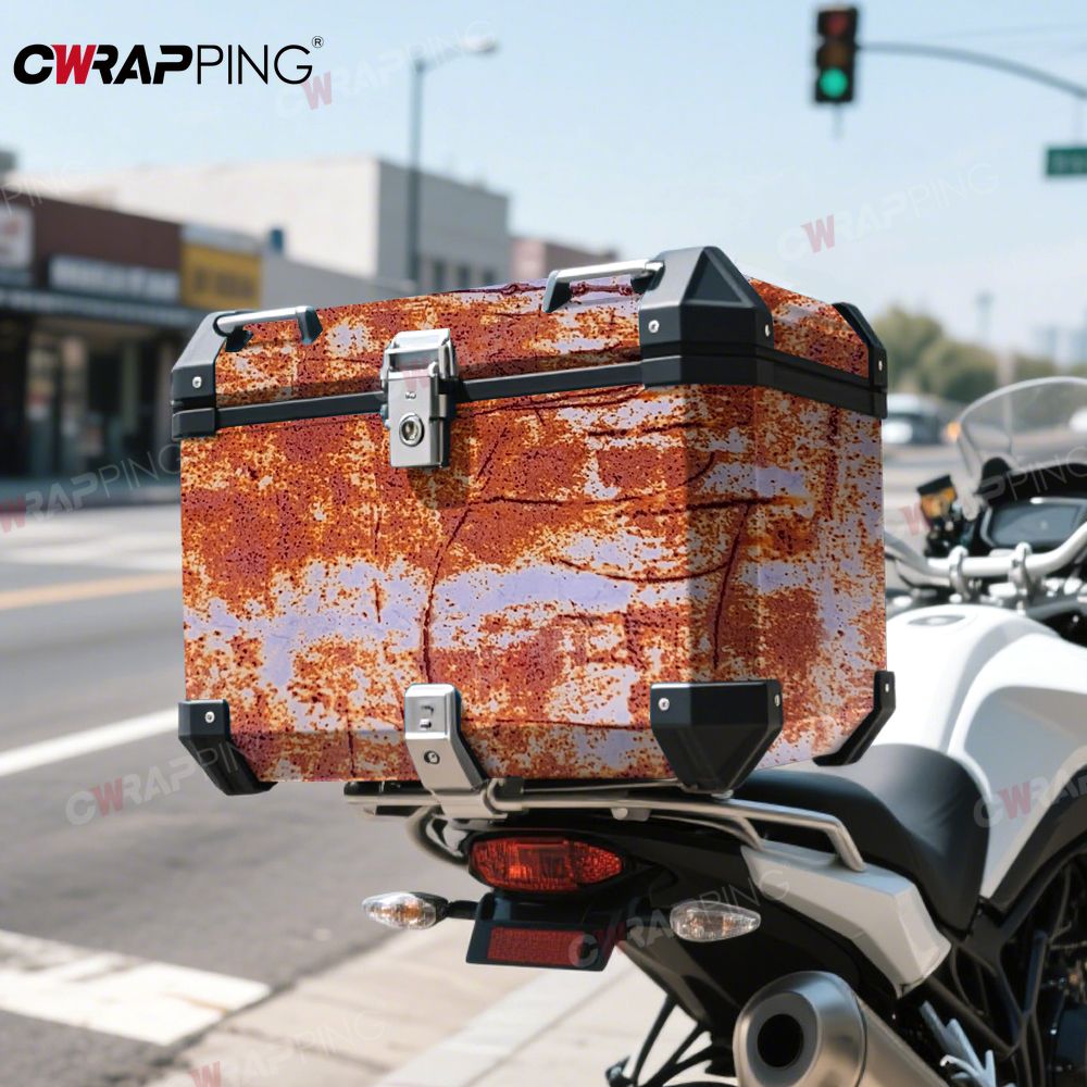 ヴィンテージ錆び風テクスチャー 車・バイク用自己粘着ラッピングビニールフィルム 防水カモフラージュ