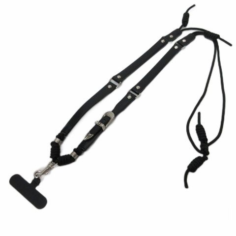 トーガ TOGA ARCHIVES LEATHER PHONE STRAP スマホホルダー ストラップ レザー 黒 ブラック シルバー 16,354円