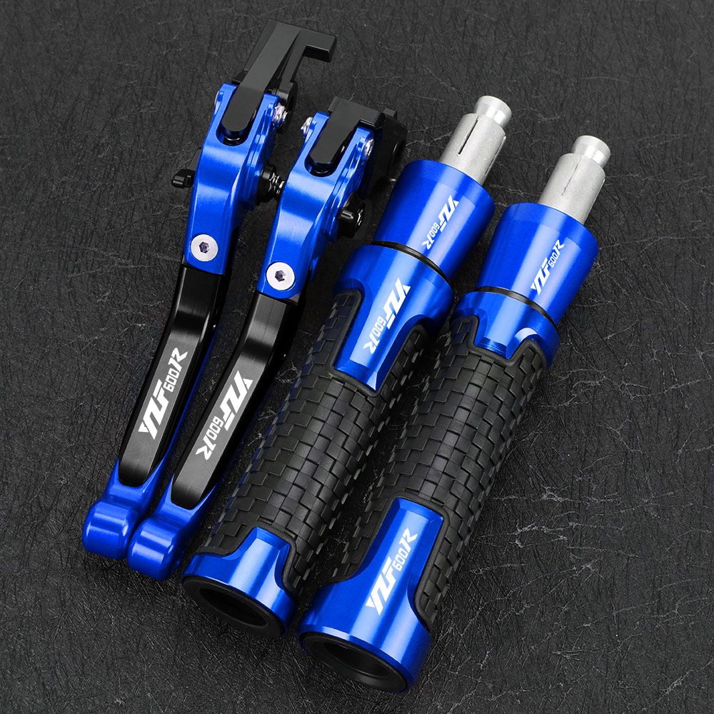 YUANQIAN ヤマハ YZF600R サンダーキャット 1994〜2008対応 ブレーキ＆クラッチレバー ハンドルバーグリップセット アルミ製