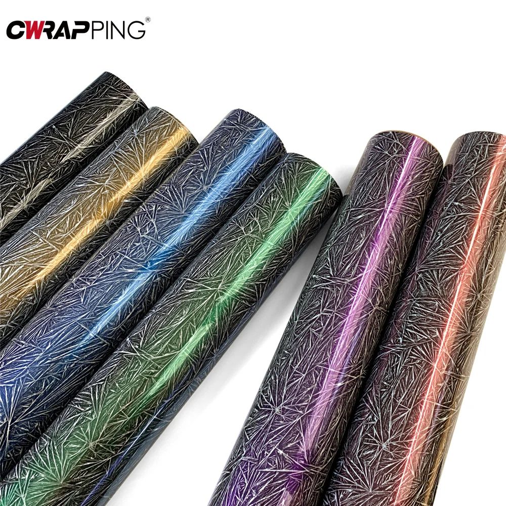 cwrapping アイスクラックル カーステッカー ビニールラップ保護フィルム 防水スクラッチ防止 バイク・車用