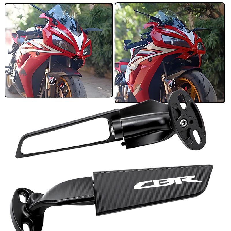 CNC バックミラー固定翼 ホンダ CBR600RR CBR1000RR CBR250RR CBR600 CBR954 CBR1000RR CBR650R CBR500R対応