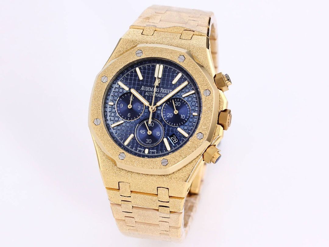 オーデマ・ピゲ　AUDEMARS PIGUET　キーホルダー　ゴールド／ブルー AP オーデマ ピゲ Audemars Piguet【メンズクォーツクロノグラフ】41mm