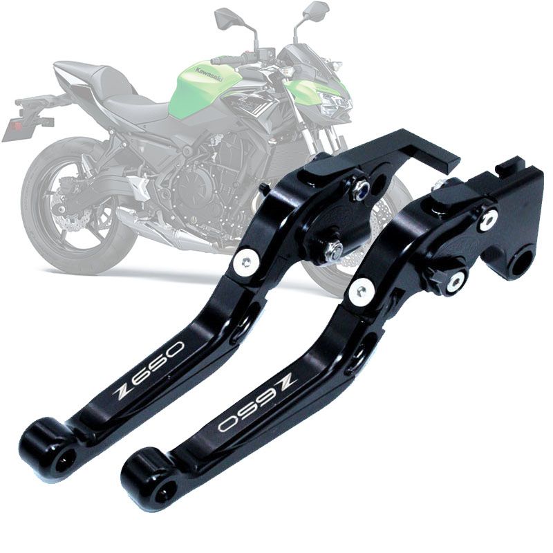 YUJIE.M カワサキ Z650対応 CNC折りたたみ式調整可能ブレーキ&クラッチレバー 2017〜2021