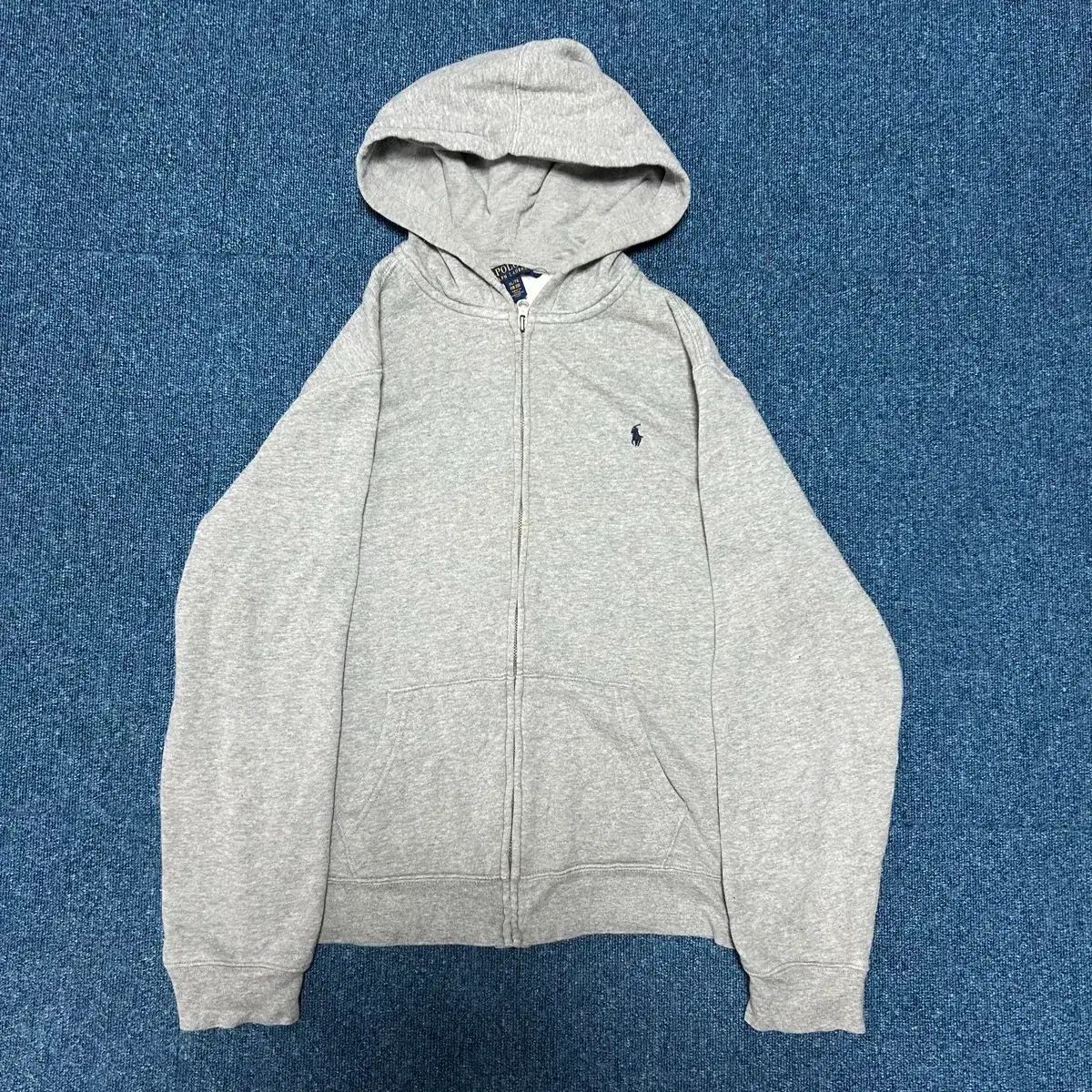 ポロラルフローレン グレー フードジップアップ XL