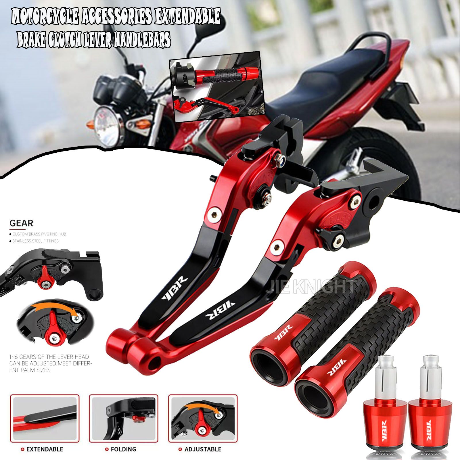 YUJIE.M ヤマハ YBR125 2005〜2014対応 22mm径 CNCアルミ 可変式伸縮ブレーキクラッチレバー 13,771円