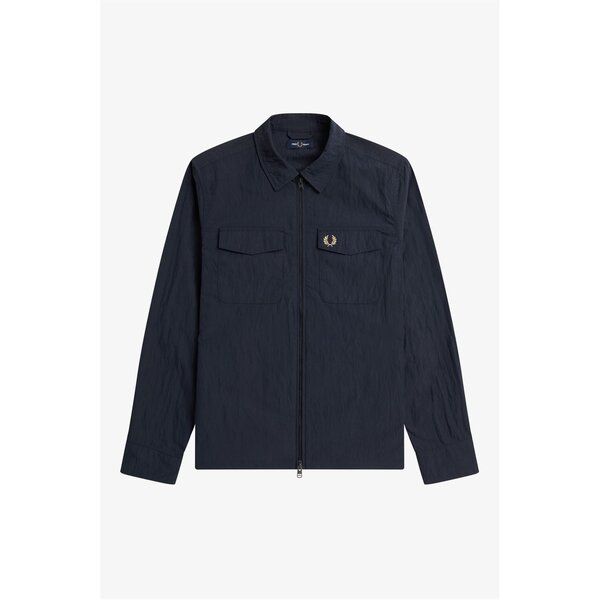 フレッドペリー メンズ トップス シャツ Fred Perry Fred Zip Overshirt Navy 311 ネイビー